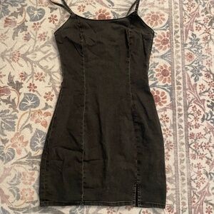 Urban Outfitters Black Denim Mini Dress, Size S